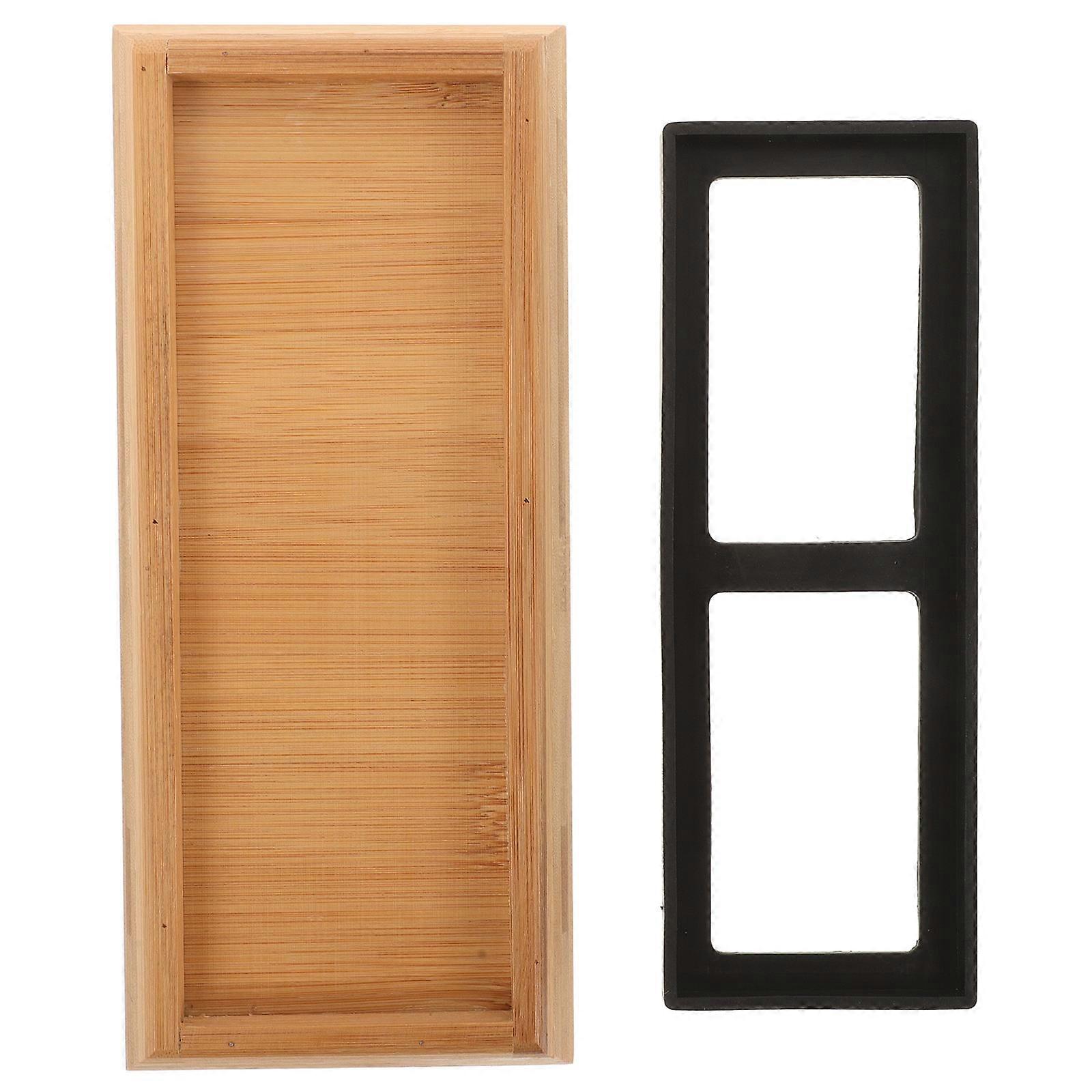 Sharpening Stone Base Bamboo Whetstone Holder for 5Sets