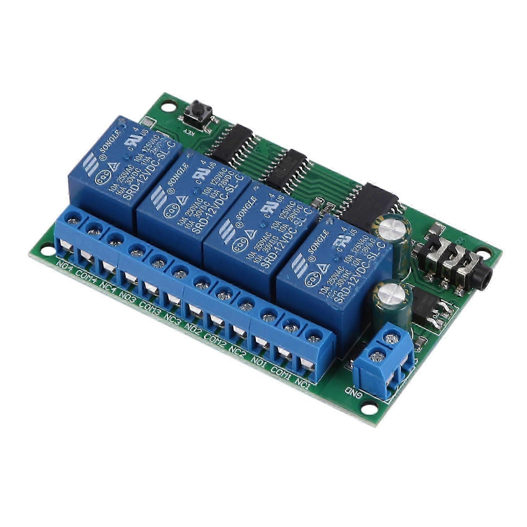 AD22B04 4 CH DTMF MT8870 Audio Decoder Smart Home Relay Controller Voice Phone