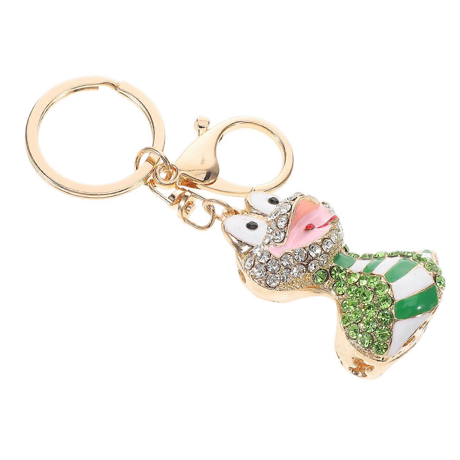 Zinc Alloy Snake Keychain Handbag Ornament for Decoration 4Pcs Set