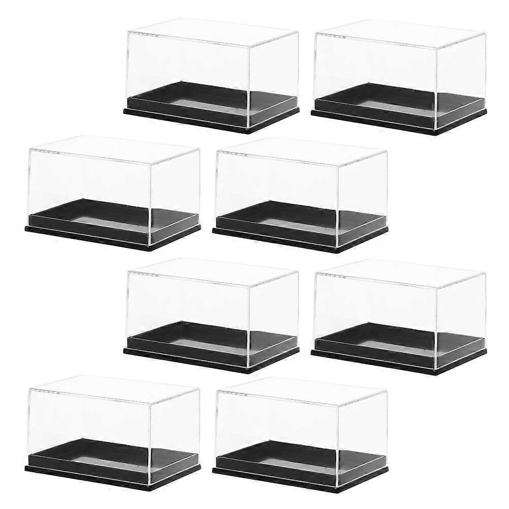 Specimen Display Rectangular Display Box for Shells Assorted Color Plastic Specimen Display 8Pcs