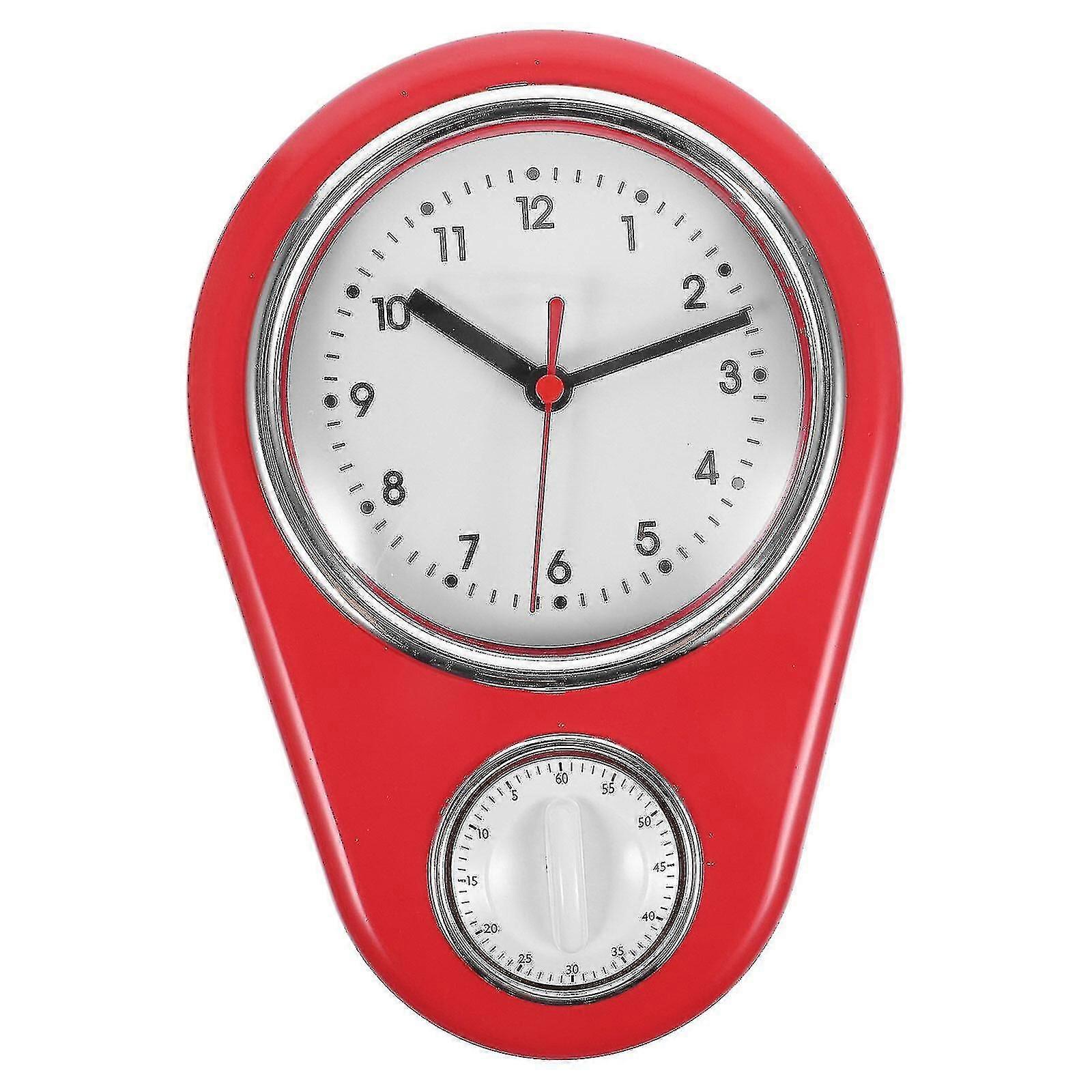 1pc Kitchen Timer Wall Clock Household Timer Modern Style Without Battery For Home (blue)