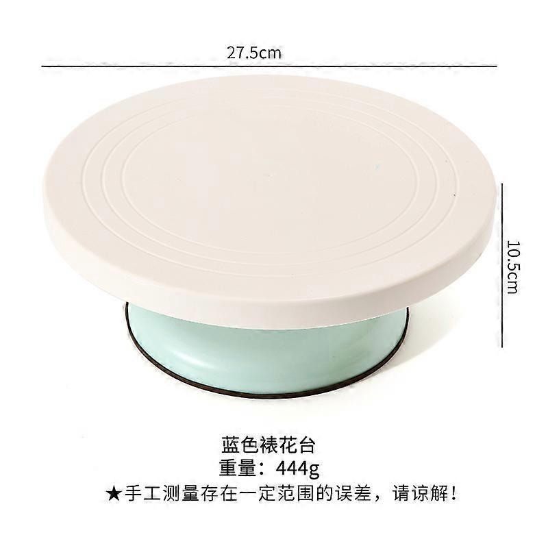 3-color silicone bottom cake turntable non-slip wear-resistant silent decorating table with scale baking tools cake decorating table blue