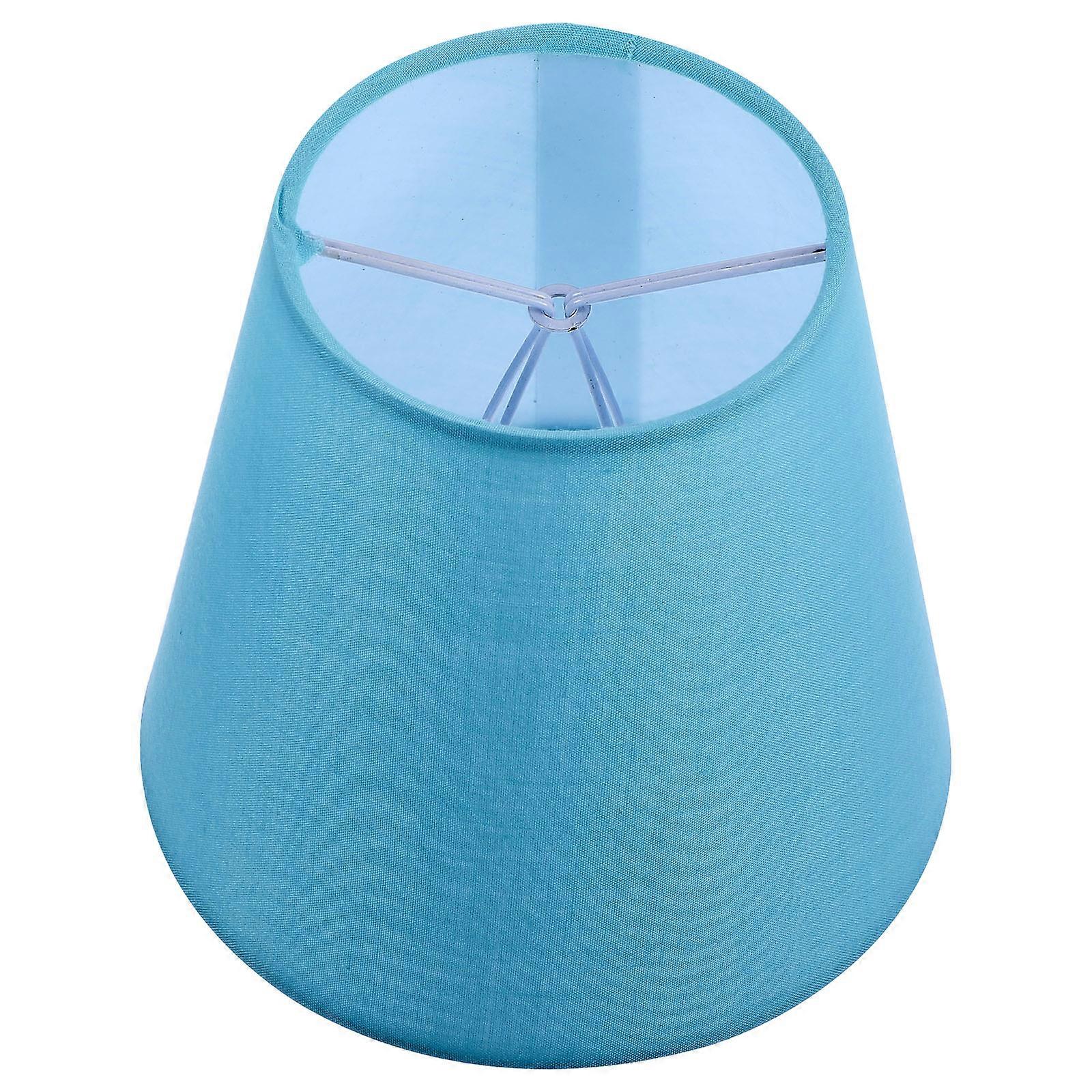 Table Lamp Shade Blue Fabric Replacement 4Pcs Clip on Lampshade