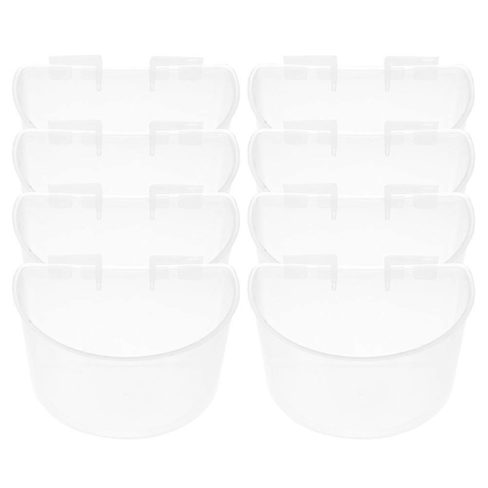 Plastic Bird Cage Cups 16 Pcs Round Feeding Cups For Parrots Pigeon Daily Use Easy To Clean Wear-Resistant