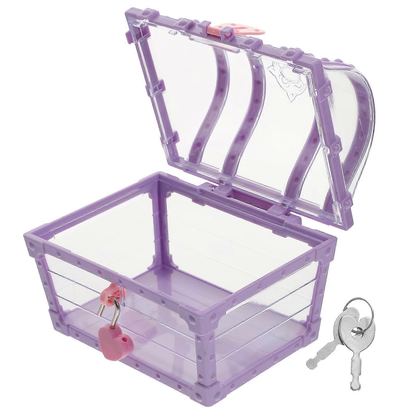 Plastic Treasure Chest Small Decorative Box for Home 3Pcs Set