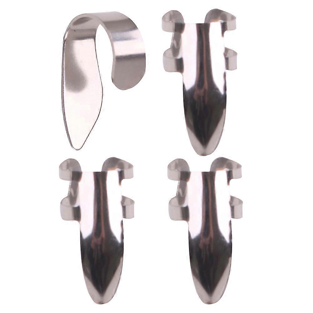 Silver Thumb Pick Guitar Plectrum for 2Sets with Finger Protection