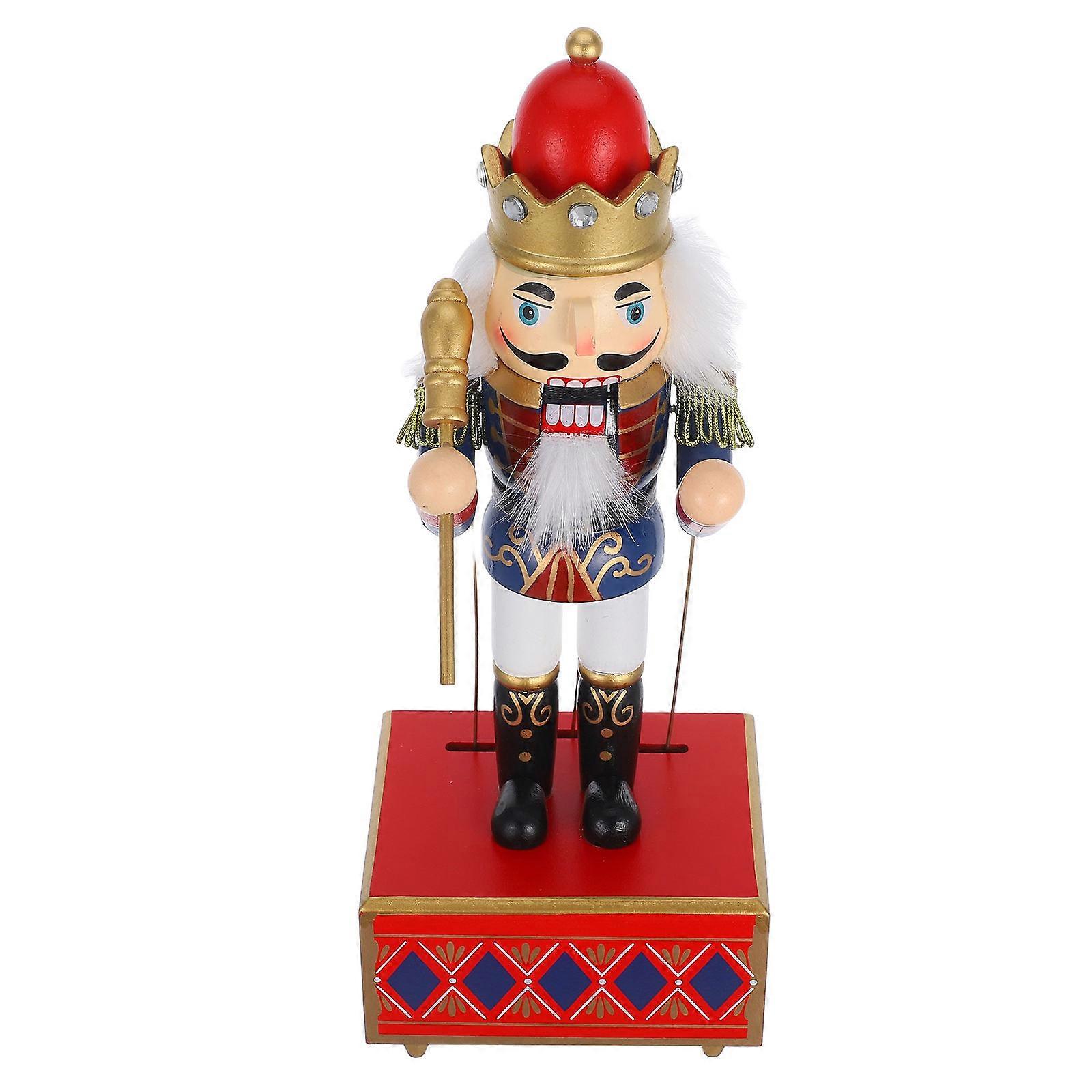 Christmas Musical Nutcracker Box for Decoration 2Pcs Festive Gift