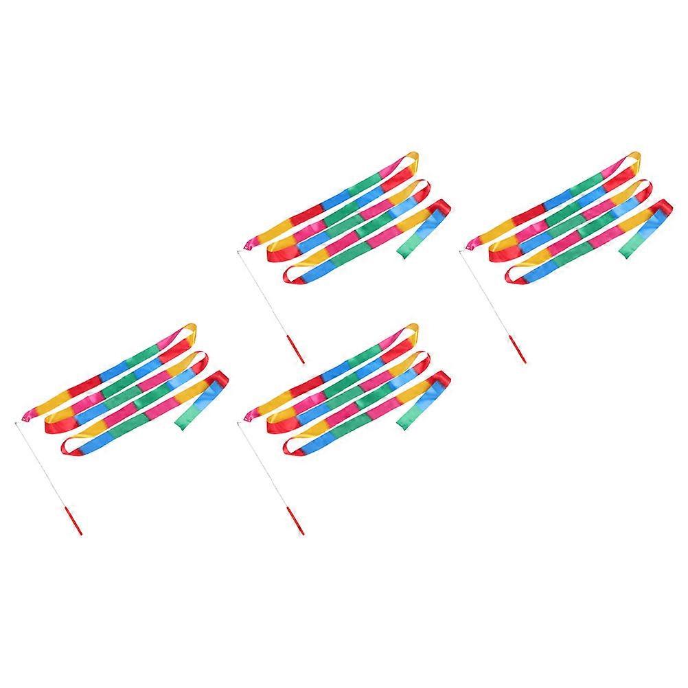 Dance Streamer Ribbons for Dancing 4Pcs Portable Rhythmic Gymnastics