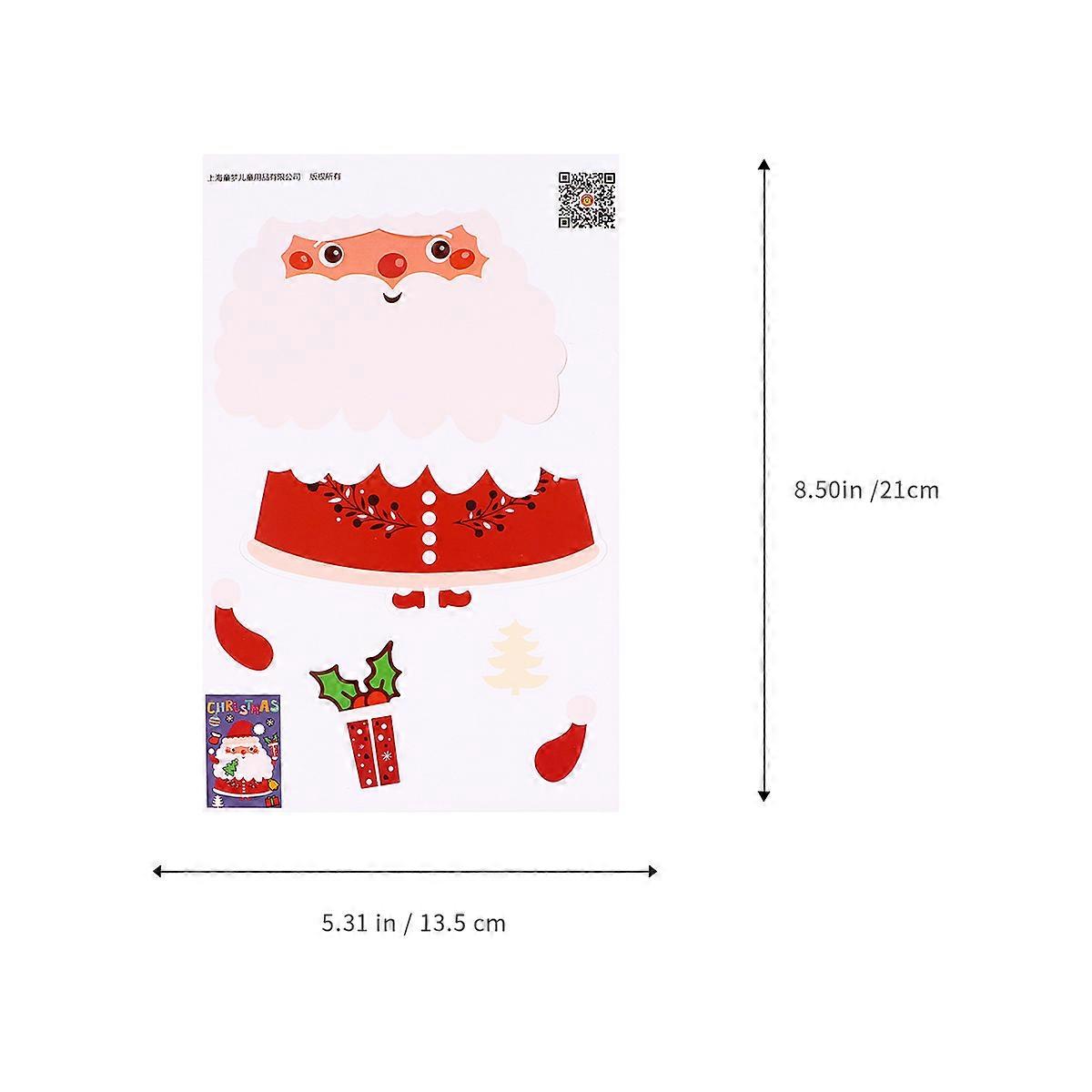 DIY Christmas Style Greeting Cards For Kids Adults And Families 21x13.5cm Assorted Color Practical Paper Craft 8 Sets