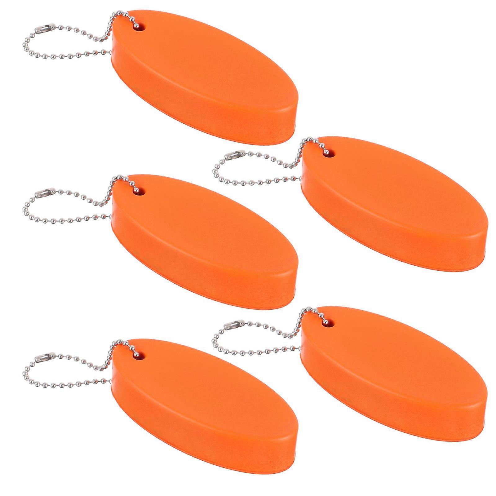 10 Pcs Oval Floating Key Ring Keychain For Boating And Outdoor Activities Waterproof Durable Easy To Carry