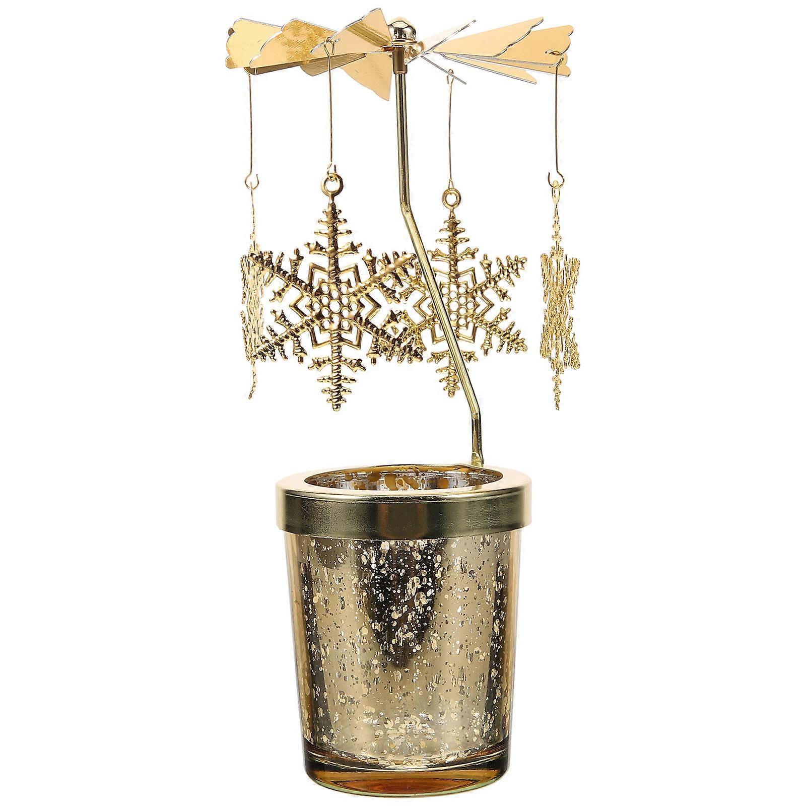 Dinner Table Ornament for Party Decoration 6Pcs Rotating Candlestick