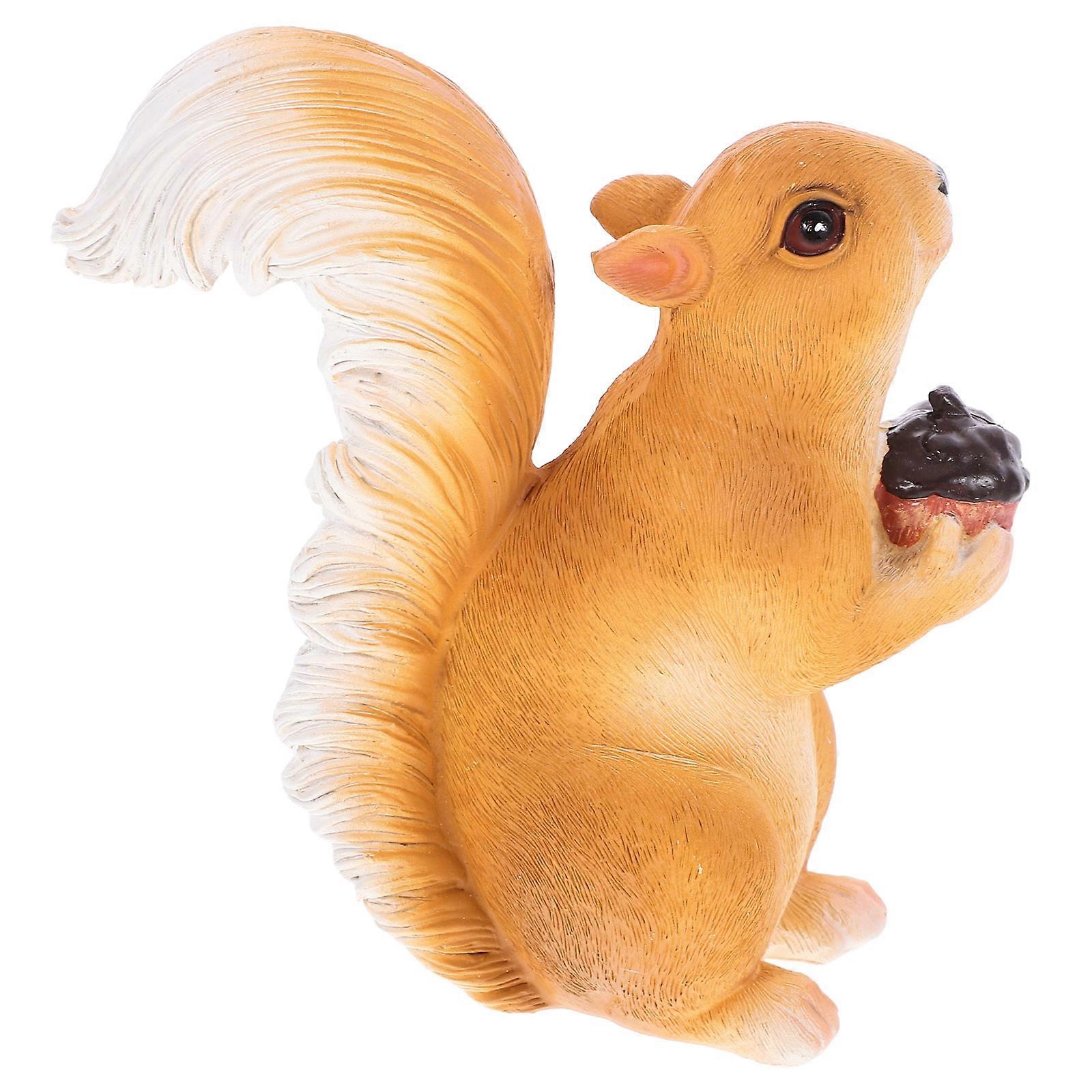 Resin Animal Figures Simulation Squirrel Figure for Decor 3Sets