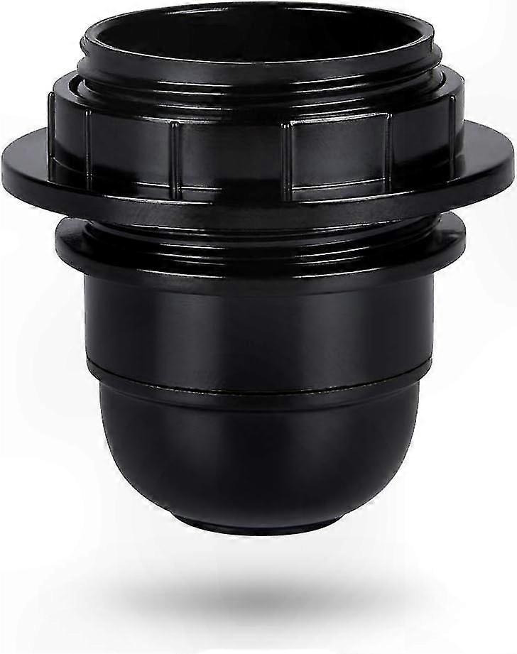 E27 Light Bulb Socket with Plastic Ring - Black Base Holder for E27 Lamps