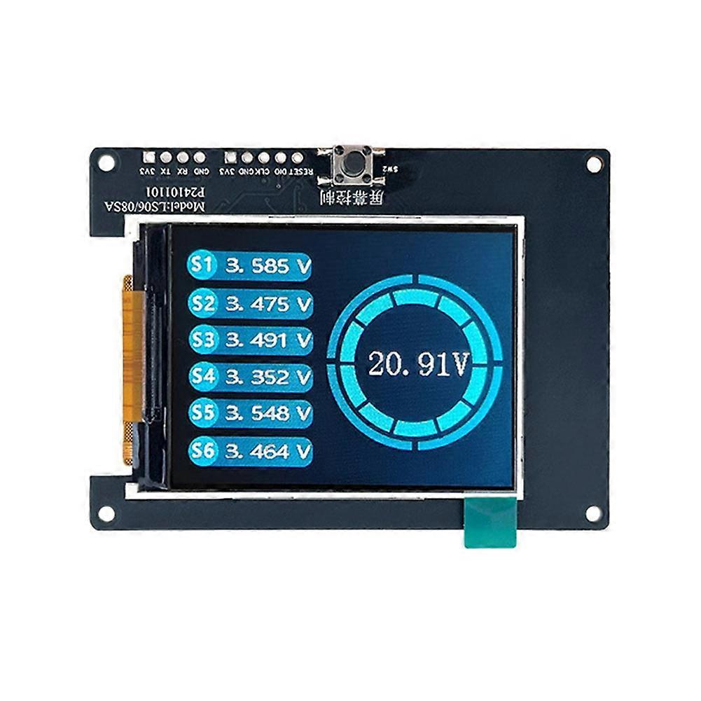 6S Battery Voltage Acquisition Display of Single String Voltage Total Voltage TFT Dispaly for Li-Ion/LiFePO4/LTO Battery
