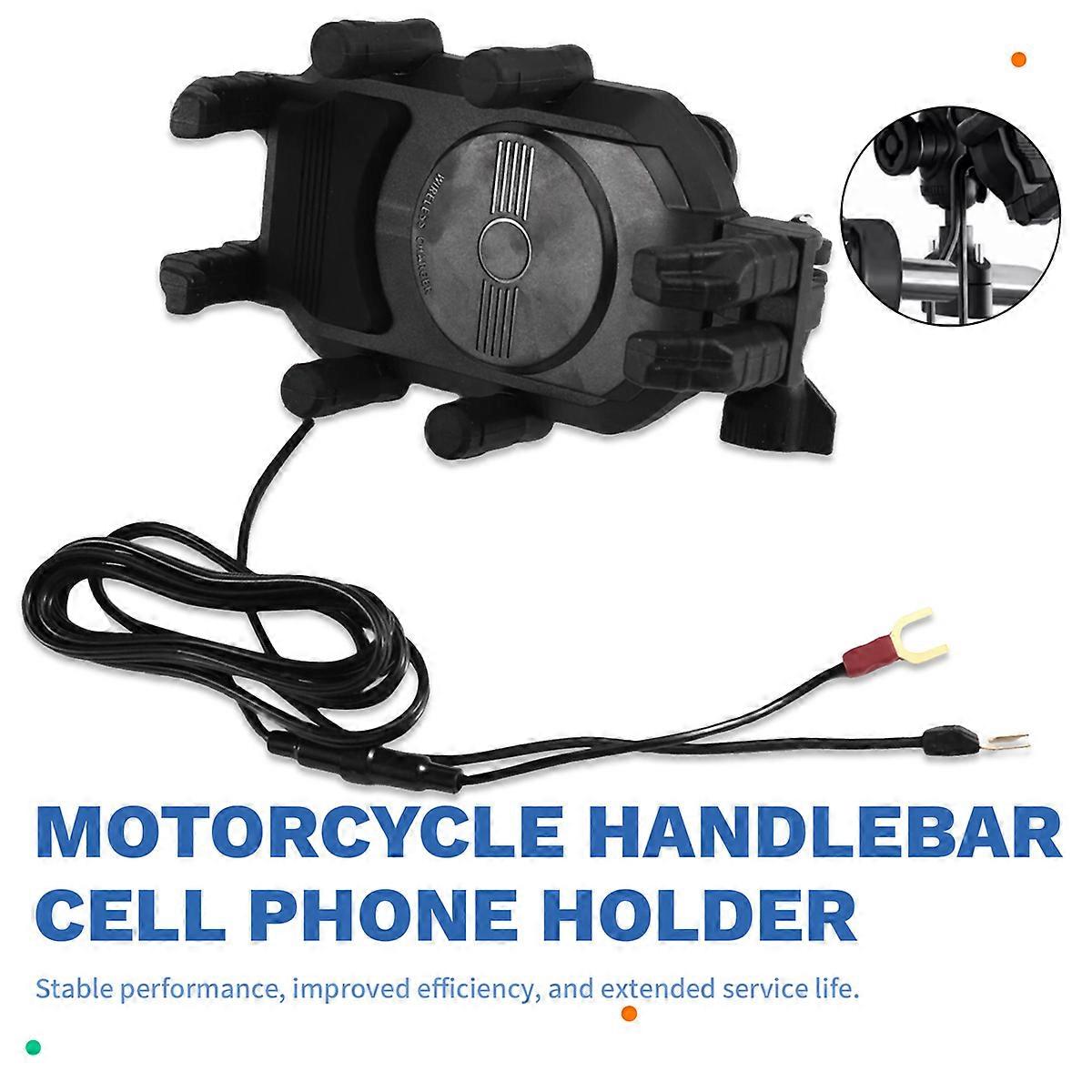 Motorcycle Handlebar Cell Phone Holder Mobile Mirrors Support