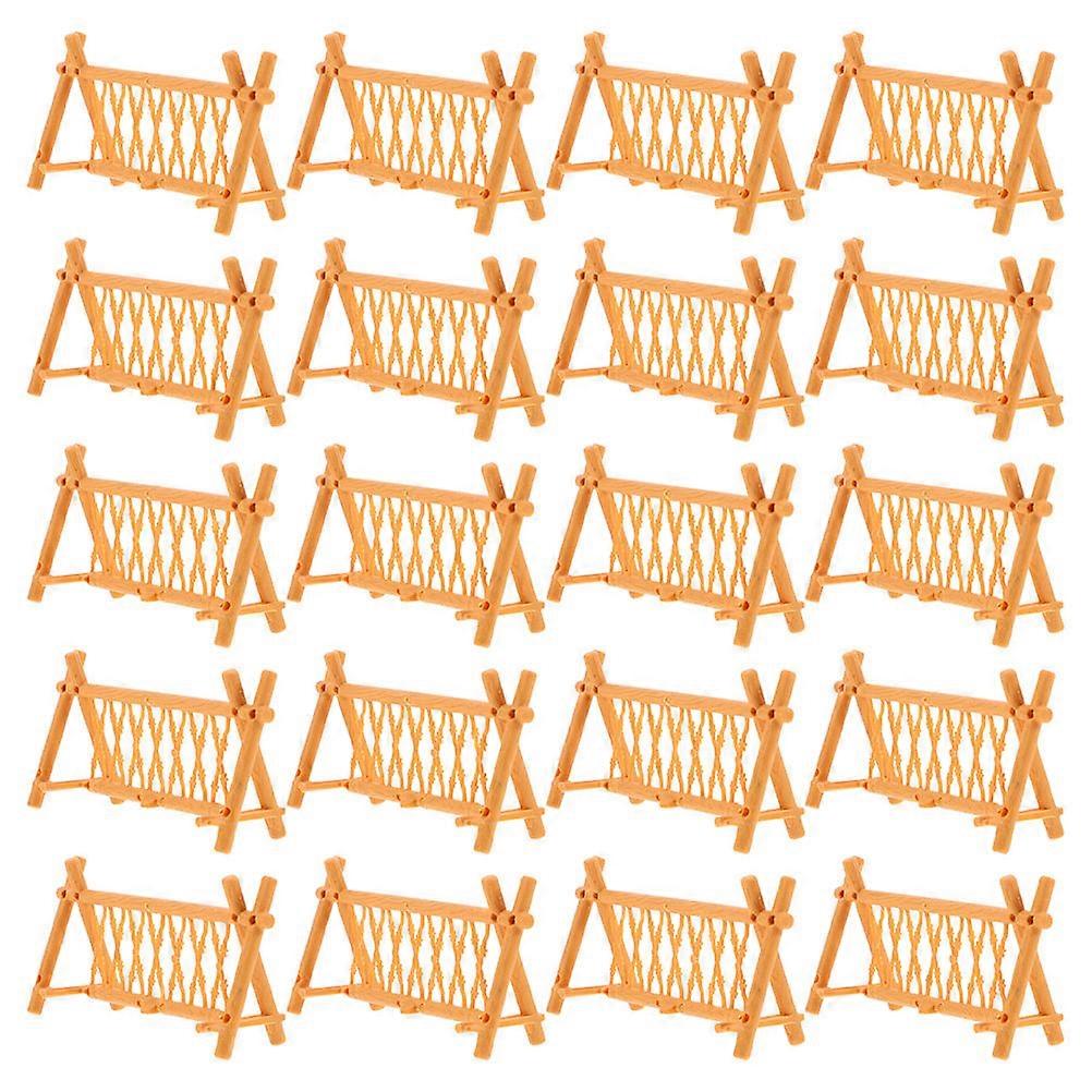 Miniature Picket Fence Plastic Toy Fence for Decoration 40Pcs Set