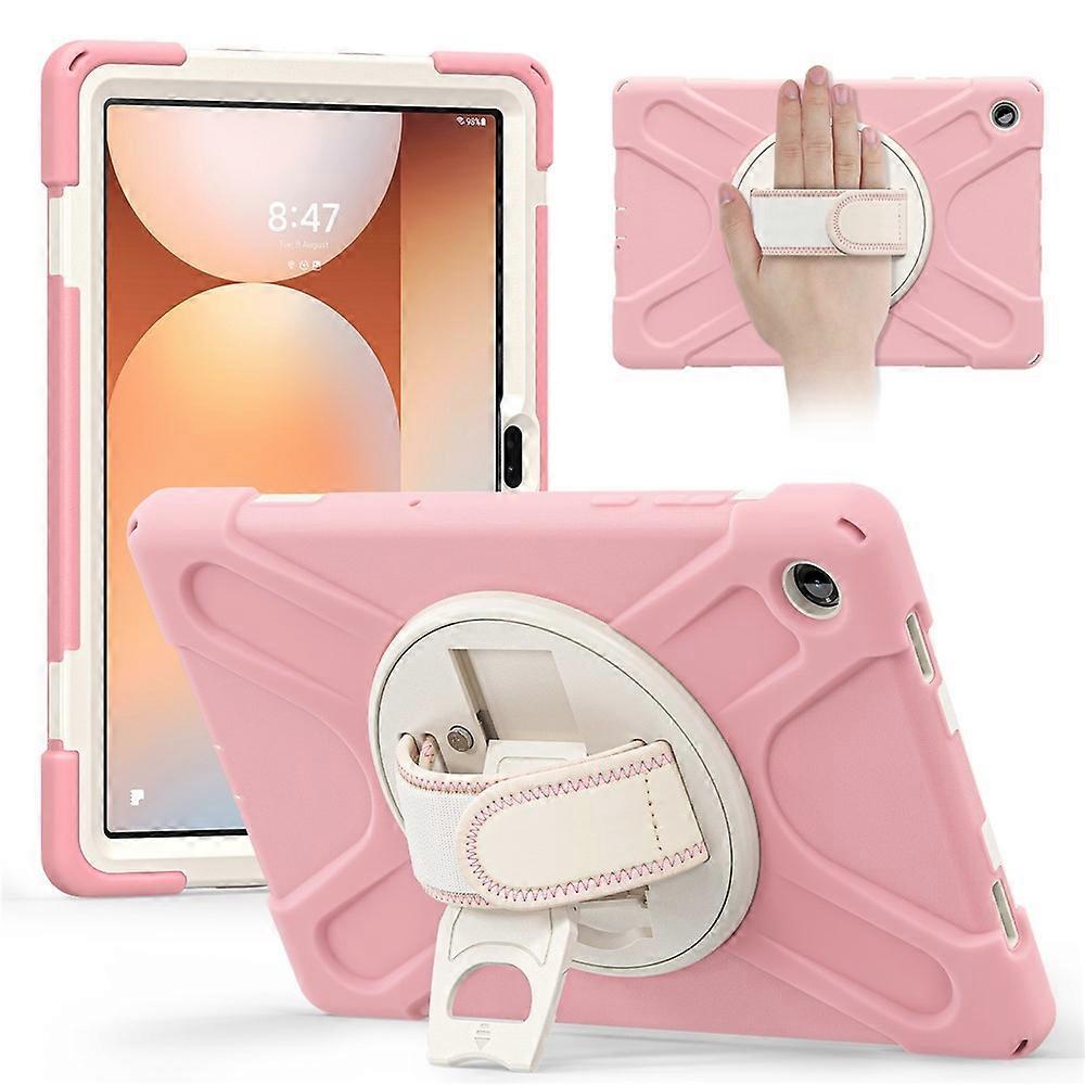 Compatible For Samsung Galaxy Tab A11+ Kickstand Case TPU PC Silicone Tablet Cover with Shoulder Strap