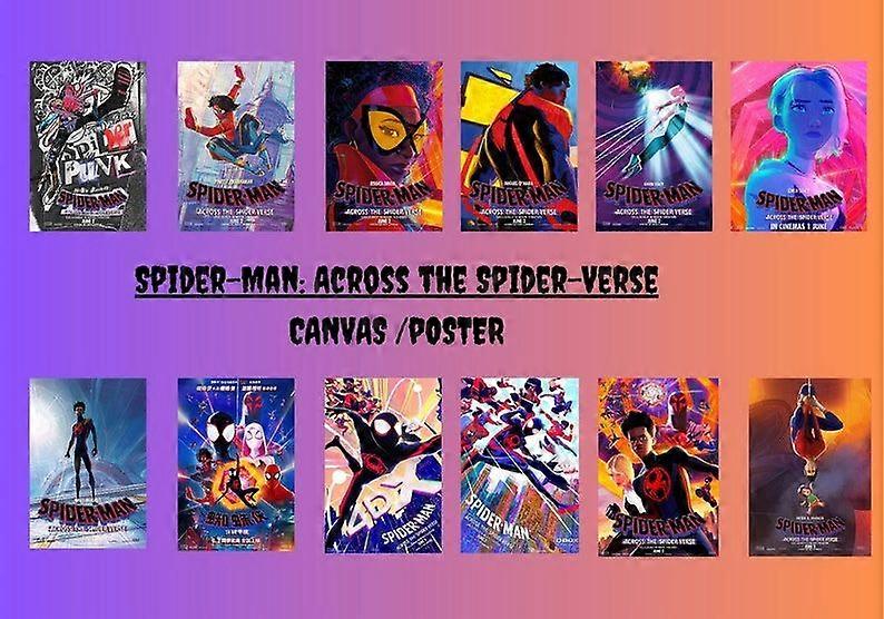 Creat Your Spiderman Collection Custom Set of 3 Spider-Man Across The Spider-Verse Canvas Wall Art/Spider-Man Across The Spider-Verse Poster-ouyab68