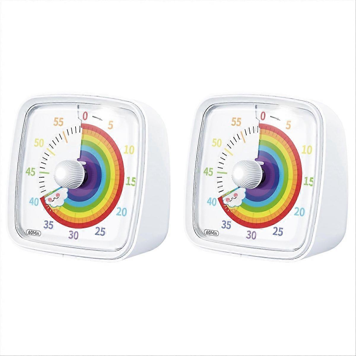 60-Minute Visual Timer with Night Light, Countdown Timer, White