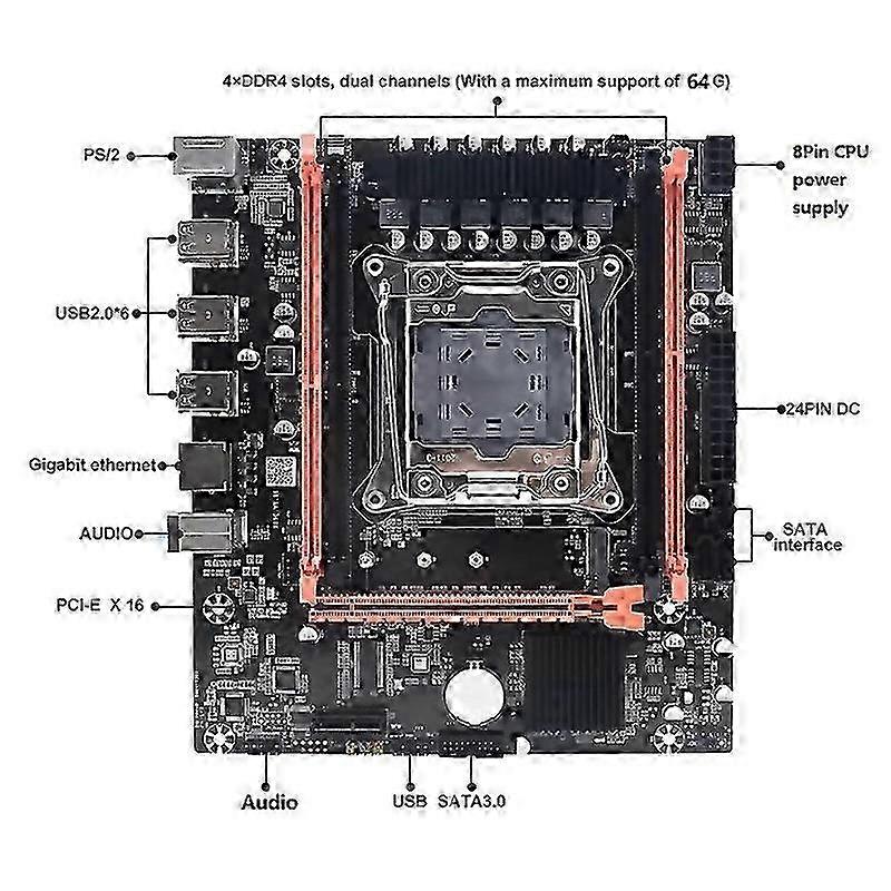 25-26 For X99e Desktop Motherboard Dual Channel Supports 4xddr4 Recc Ram Pcie X16 Nvme Gigabit Lan Card Co