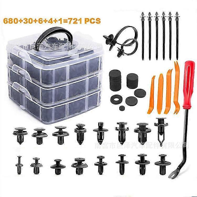 240pcs Bumper Retainer Clips Car Plastic Rivets Fasteners Push Retainer Kit Most Popular Sizes Auto Push Pin Rivets Set