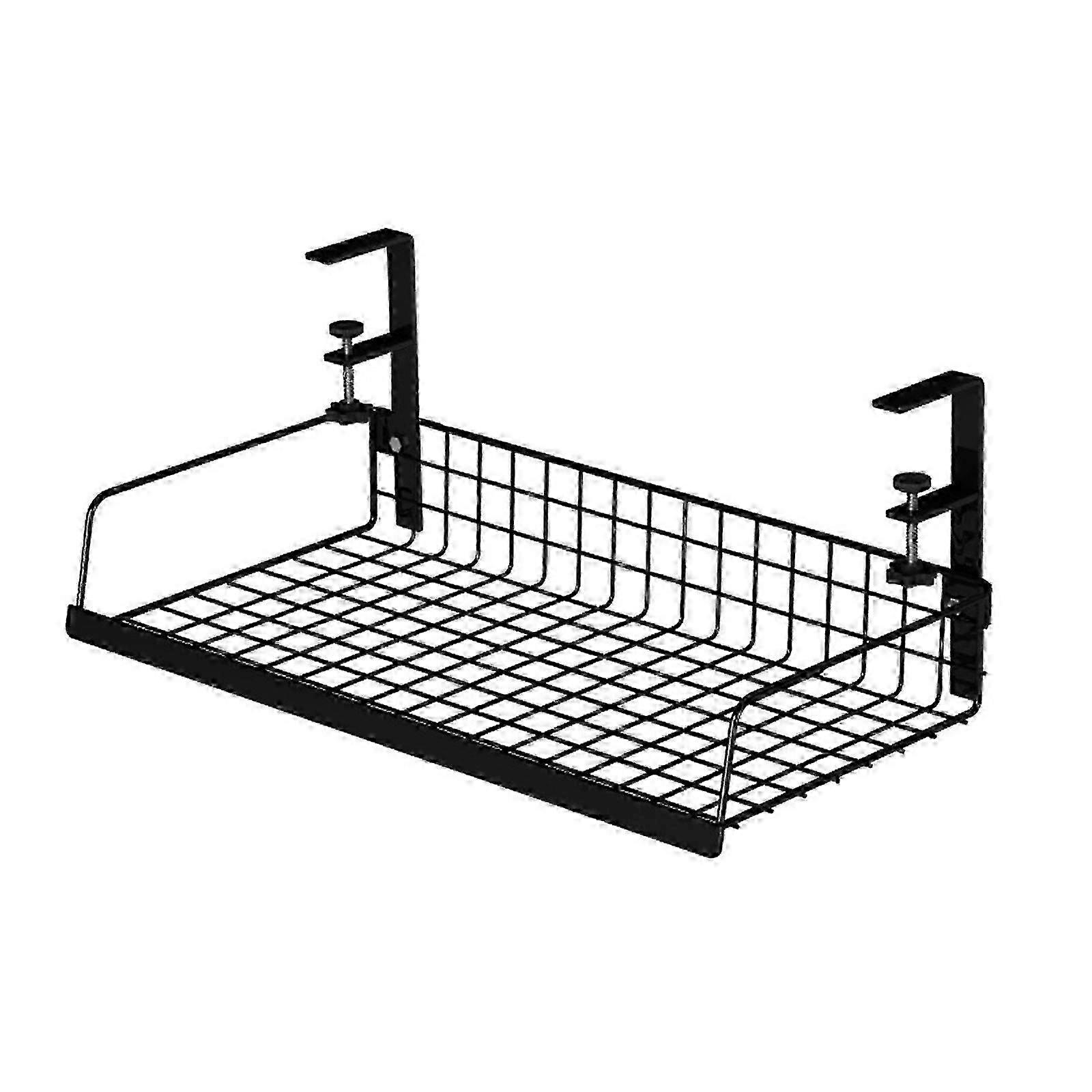 Multipurpose Desktop Storage Baskets Stable Workplace Desk Basket for Keeping Mobile Phones and Pens Neatly Arranged Black XL 25-26