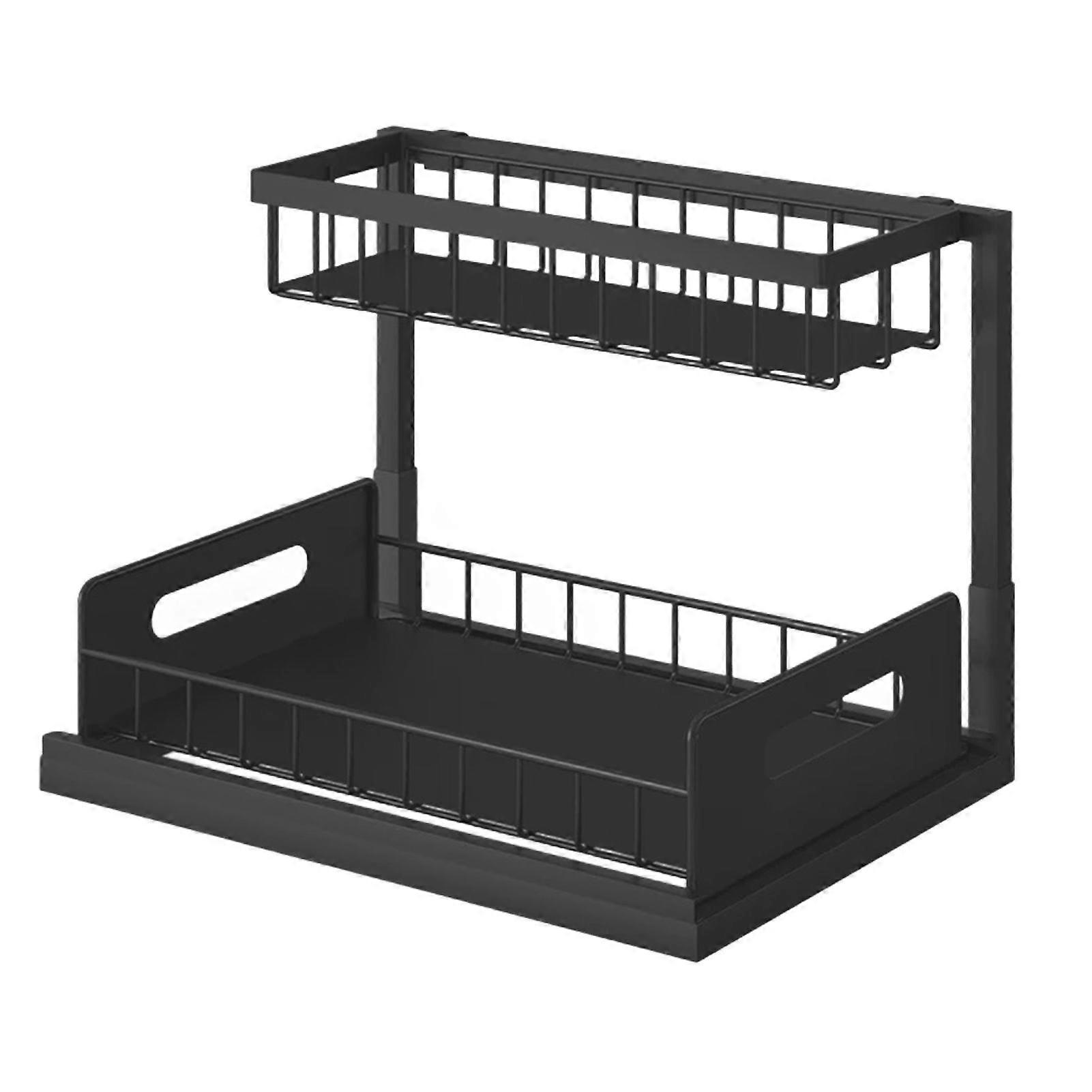 Storage Rack Seasoning Organizer Strong Load-bearing Rust-proof Pull-Out Design Kitchen Storage Shelf Spice Rack