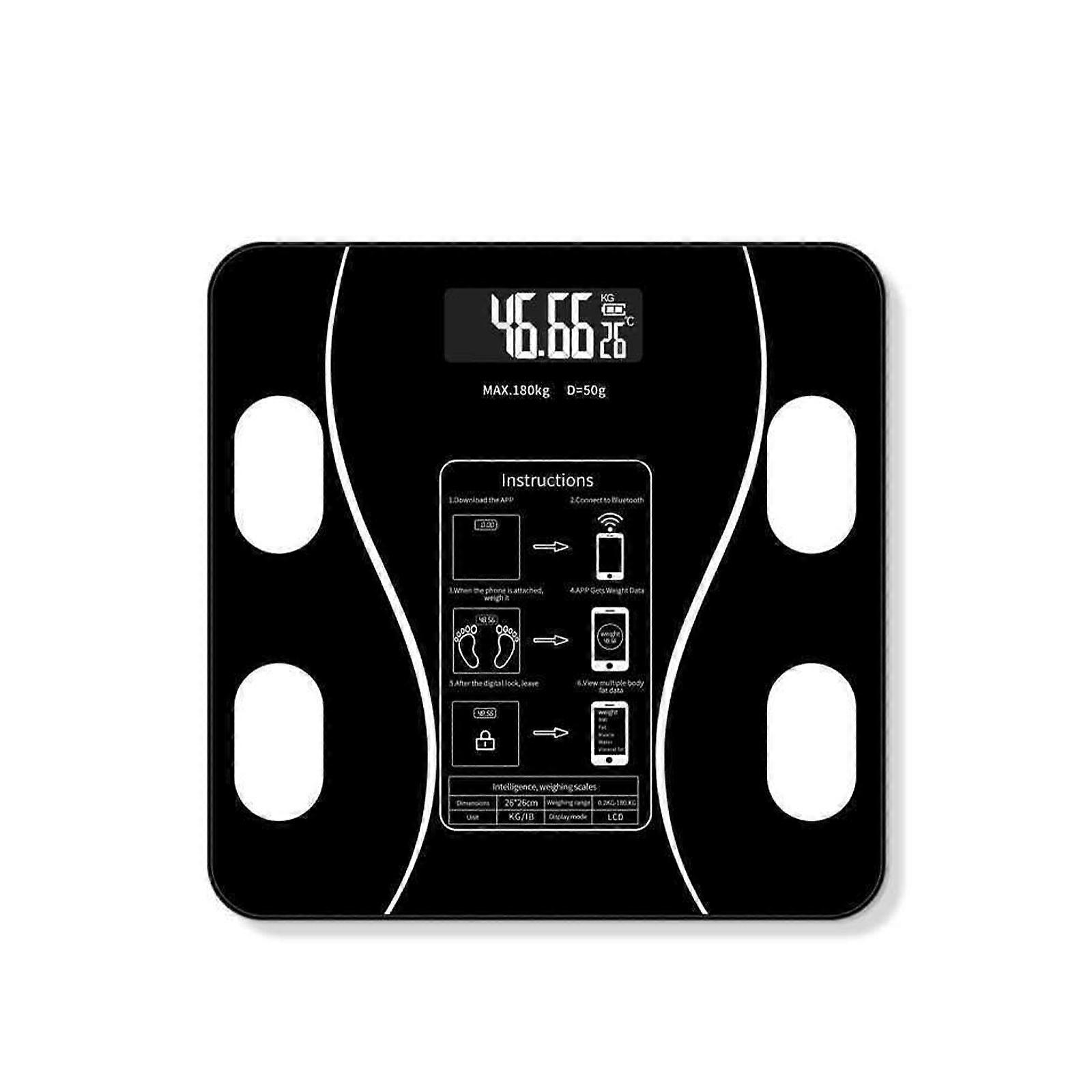Bluetooth Body Fat Scale, Smart Digital Bathroom Weighing Scales Body Composition Monitors with Smartphone App for Weight 
