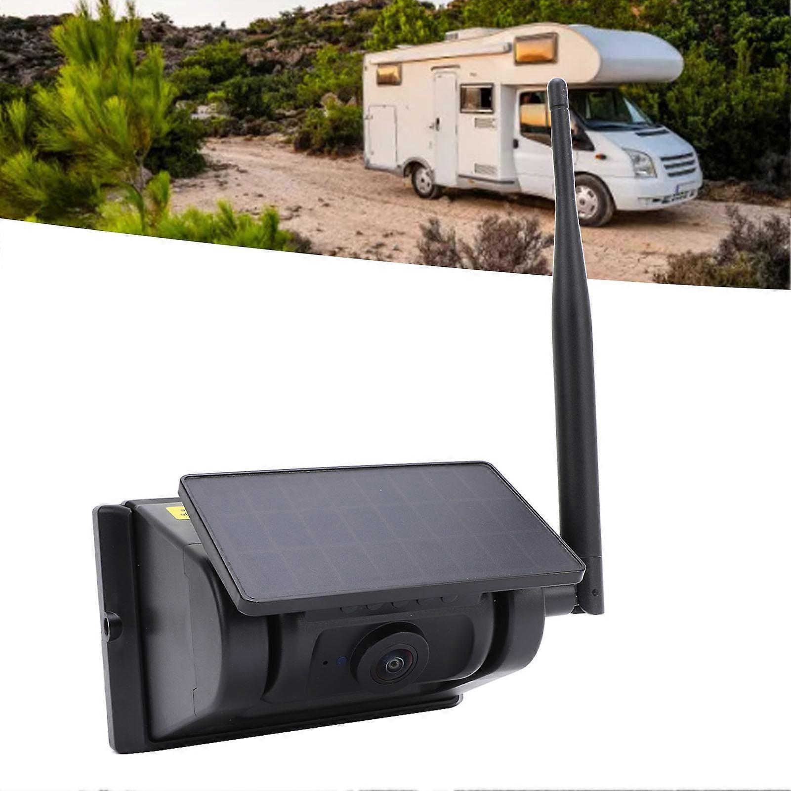 Wireless Backup Camera Solar Magnetic WiFi Night Vision Stable Signal Wide Angle Water Resistant Rear View Reverse Camera for Car Trailer Hitch Truck