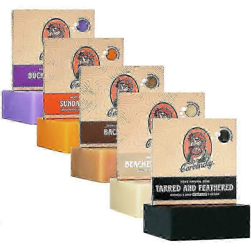 Men's Natural Bar Soap from Moisturizing Soap Made from Natural Oils - Cold Process - Exfoliating Soap - Summer Citrus, Birchwood Breeze, Cool Fr