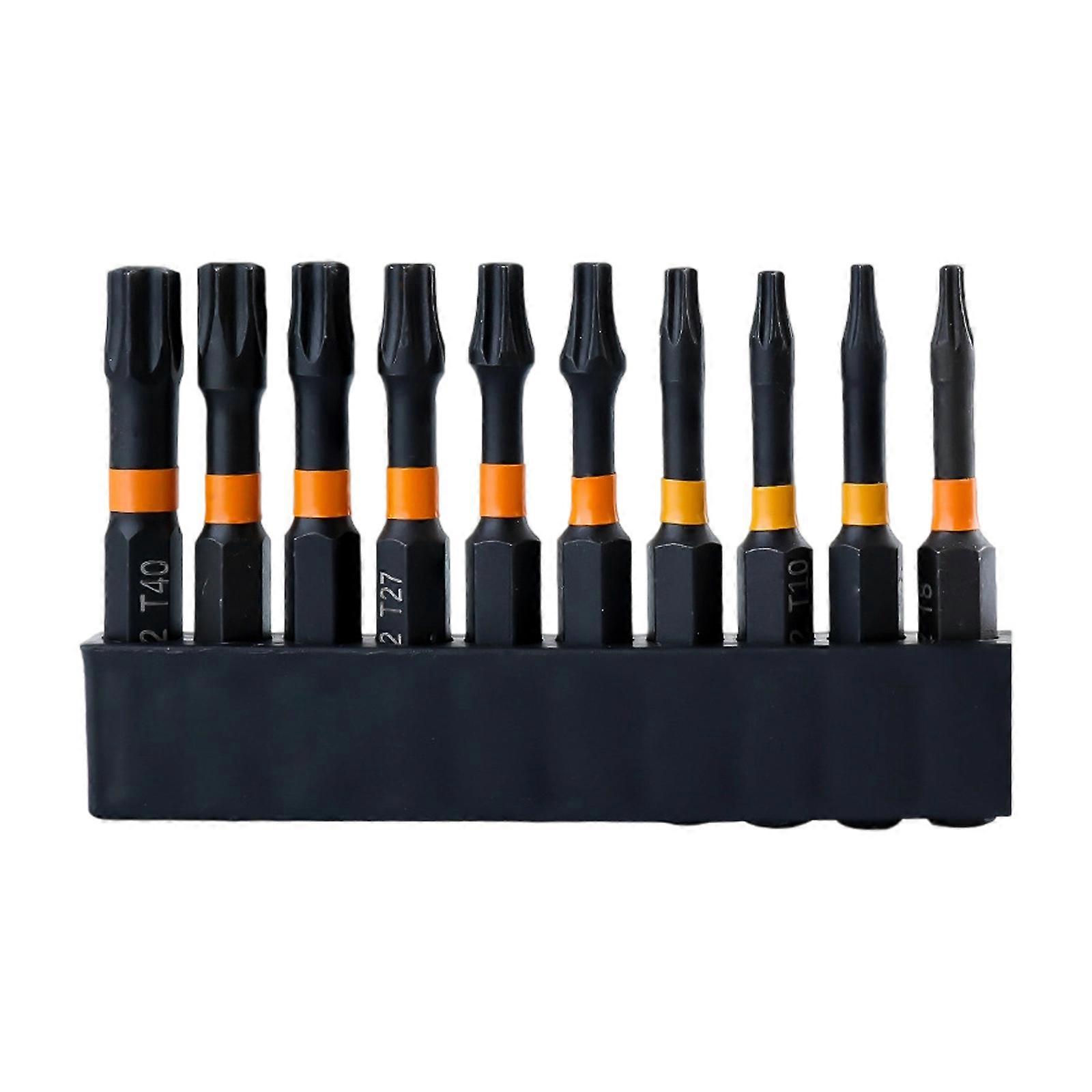 10pc Magnetic Hex Key Set T8 Steel Tool Nonslip T Bar Handle For Professional Workshop Maintenance Multicolor