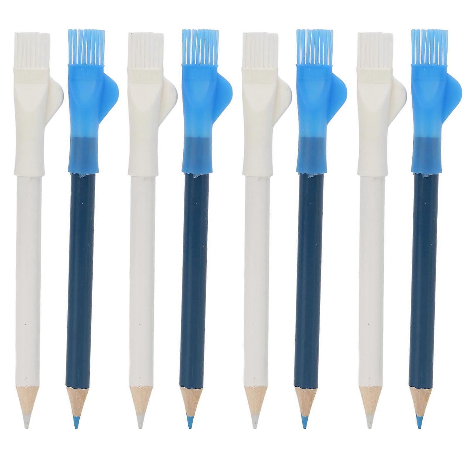 8Pcs Fabric Pencil Clear Lines Simple Style Wide Application Premium Material Easy Operation Tailors Chalk with Brush