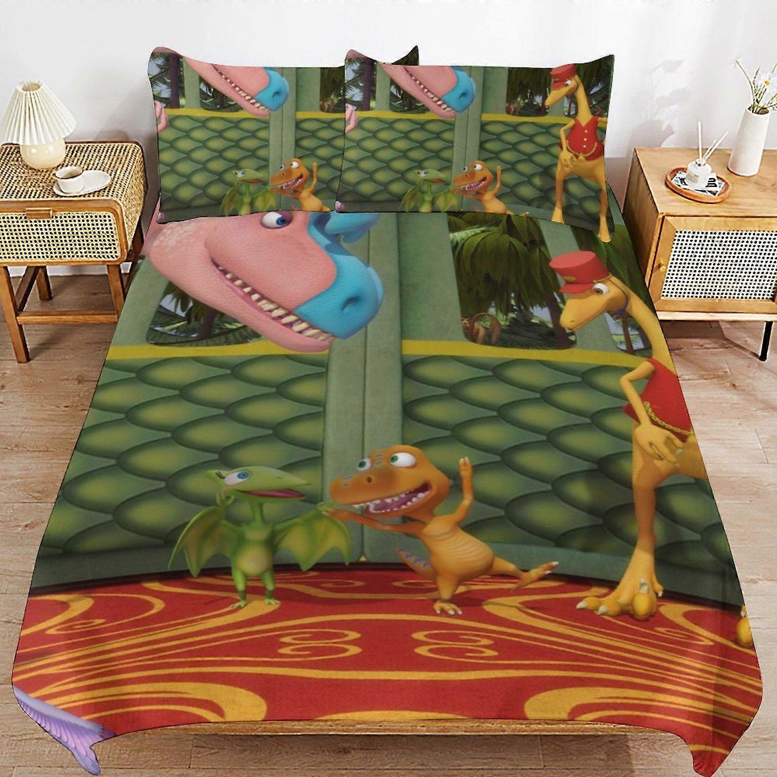 d310 Dinosaur Train Protective Fabric Quality Sleep Fit Practical Zip Closure Duvet Cover Sets Sleep Set b310