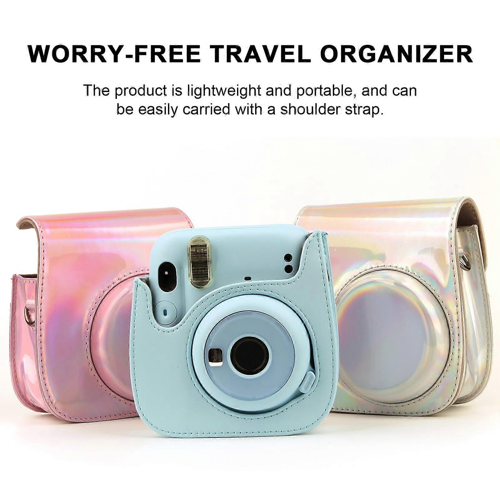 SUSUchens Camera Case Precise Hole Positioning Adjustable Strap Dustproof Anti-collision Camera Protective Bag for Instax Mini11 Style A