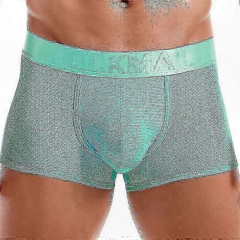 Men's Low-Rise Mesh Sport Trunks - Soft Microfiber, Breathable, Solid Color Underwear for Comfort & Support