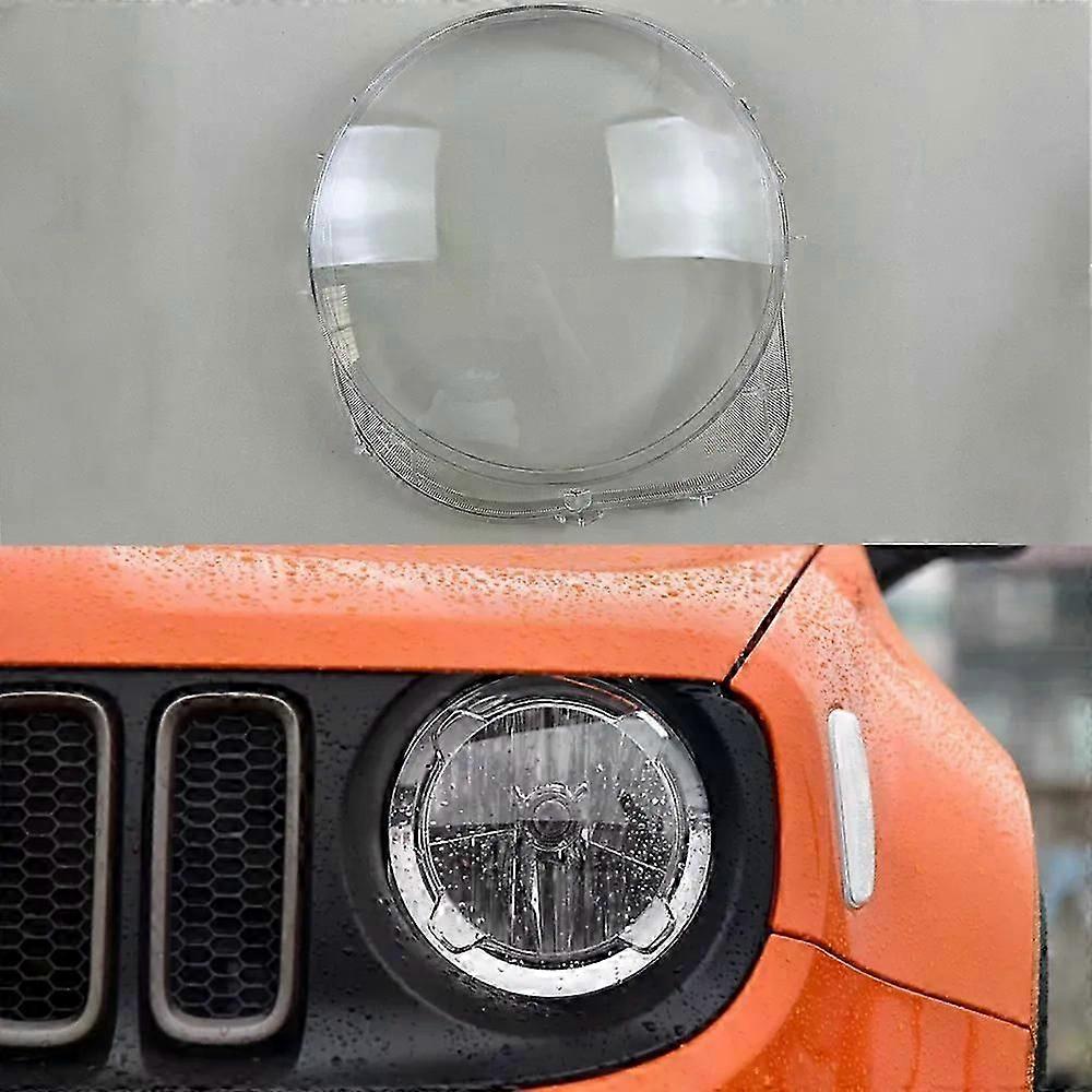 For Jeep Renegade 2016-2021 Headlamp Cover Shade Transparent Lampshade Headlight Shell Plexiglass Replace Original Lens