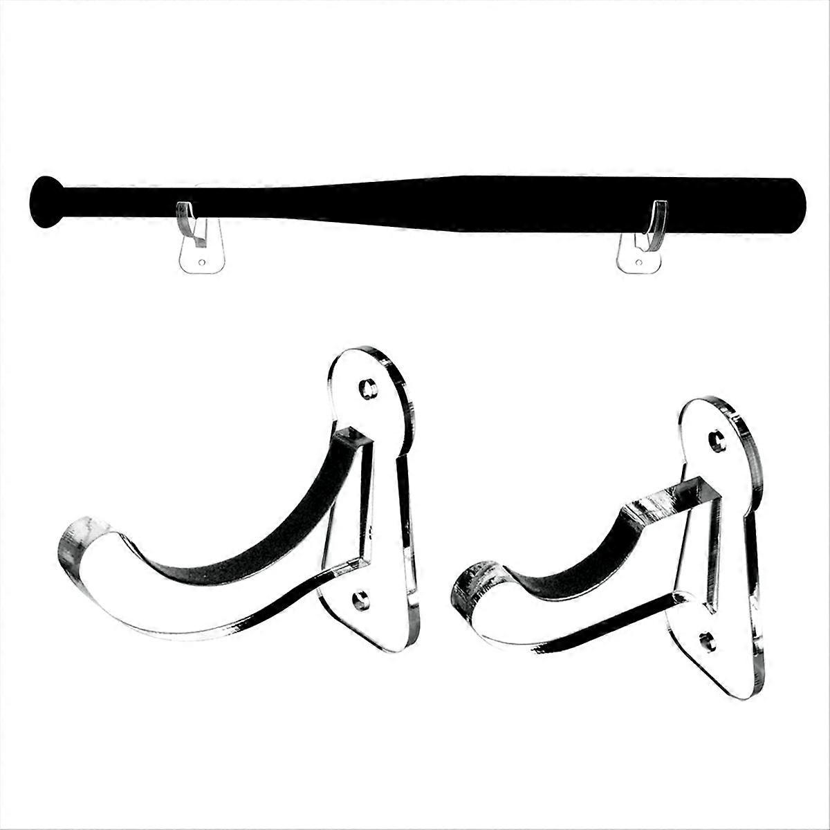 1 Pair Acrylic Baseball Wall Mounted Holder Transparent
