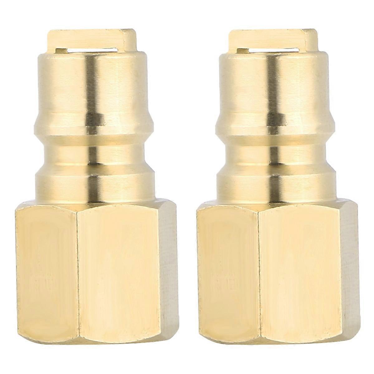2 Count Hose Propane Quick Connector Gas Grill Air Tool Fittings 3/8 Inch Shutoff Connector