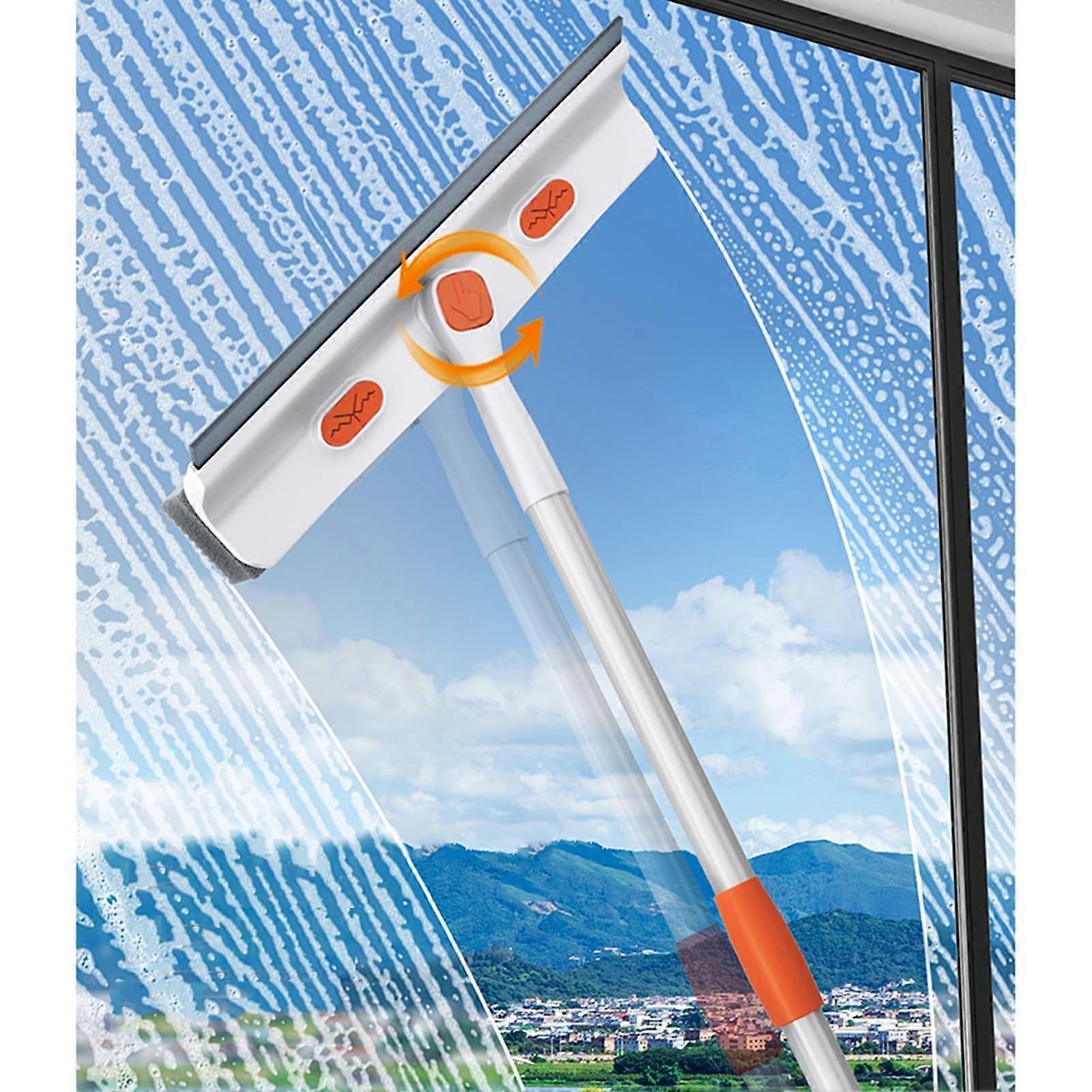 Window Cleaning Equipment 180 Swivel, Extendable 3355in, Small And Large Window Squeegee, Sponge Scrubber For Home