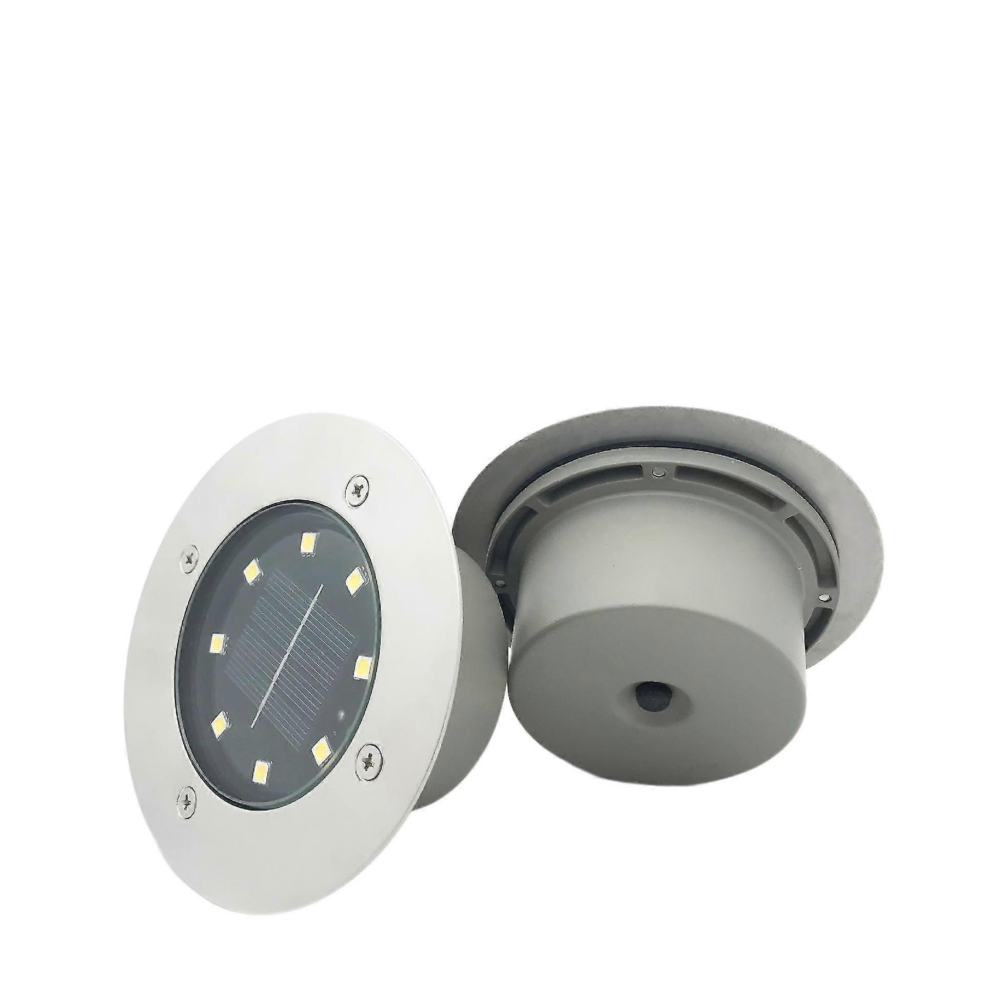 2 قطعة 8led يلقي الألومنيوم أضواء شمسية دفن يارد حديقة فيلا للماء في الهواء الطلق أضواء الأرض الزخرفية أضواء مدفونة أضواء الحديقة