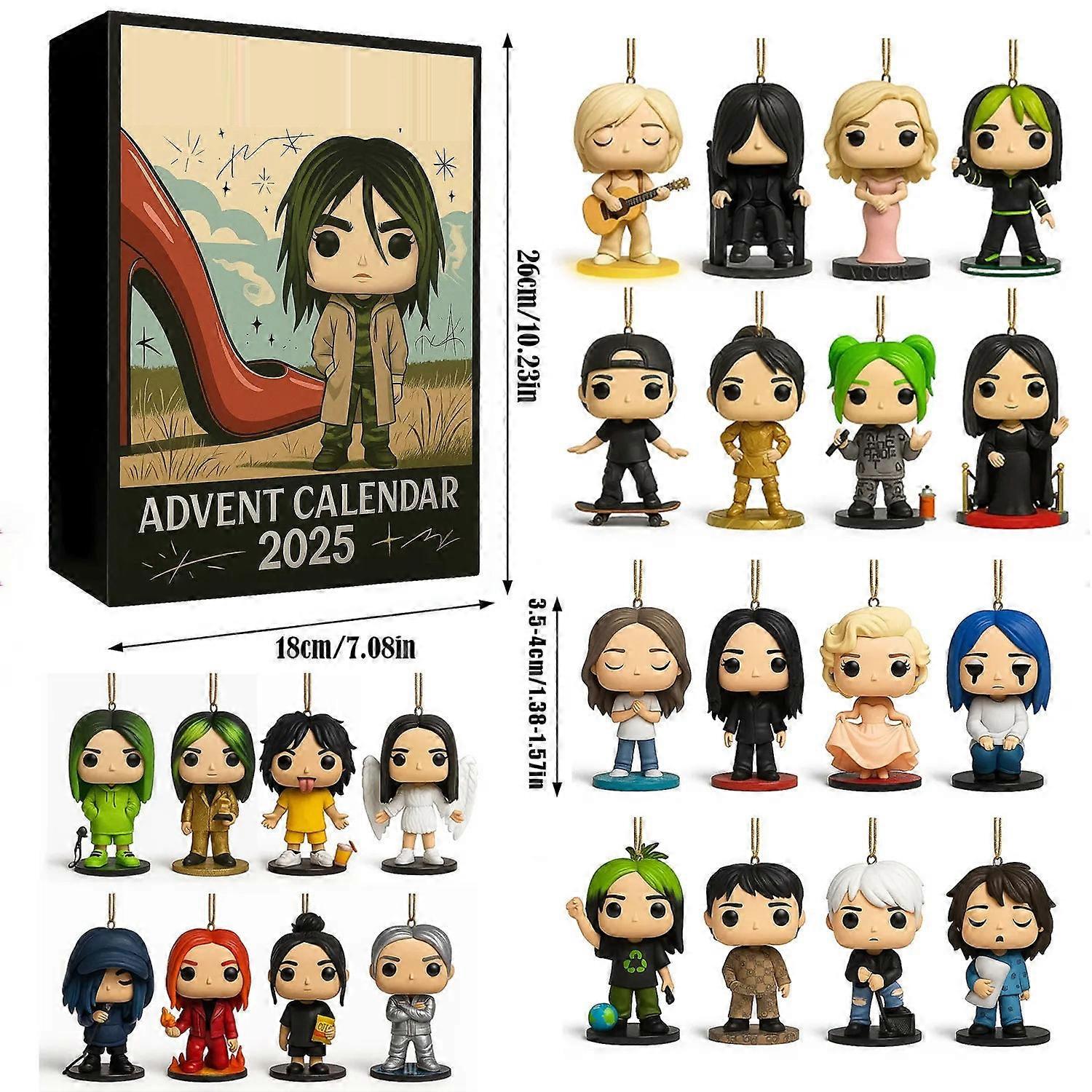 Christmas Billie Eilish Countdown Calendar Surprise Artifact Box Advent Calendar