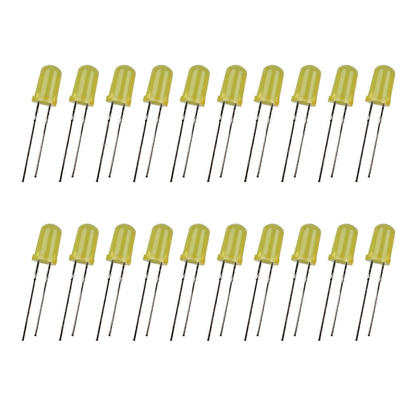 20Pieces LED Light Diodes, LED Circuit Emitting Diodes, High Brightness Clear LED Light Emitting Diodes Bulb LED Lamp  Yellow