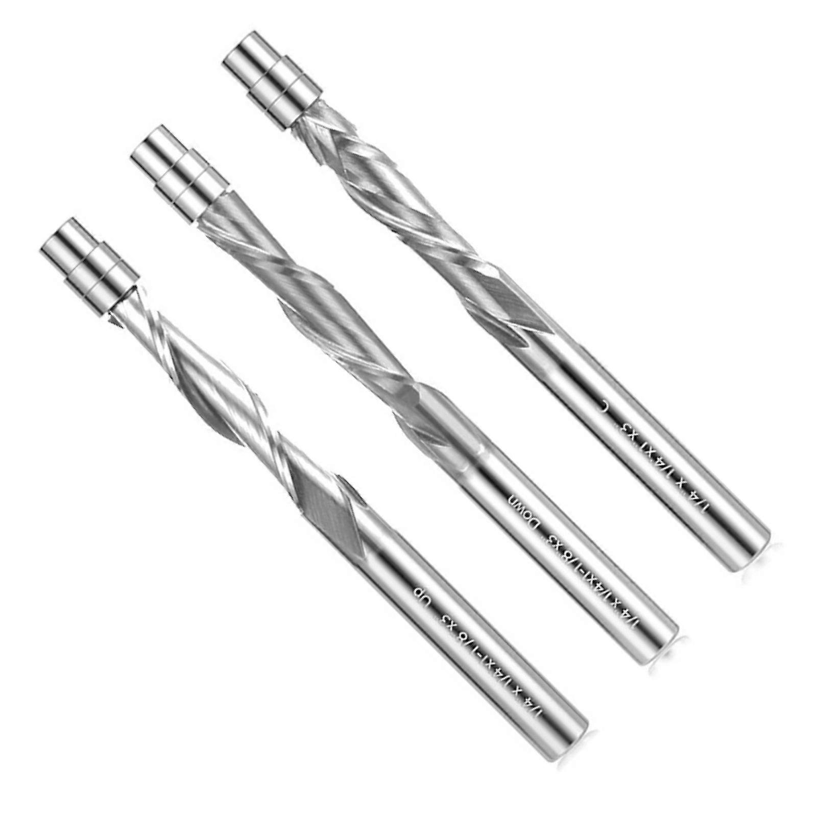 High Precise Steel Trimming Router Bit 6mm Shank Double Helical Flute Suitable For Smooth Wood Carving Furniture Making Multicolor