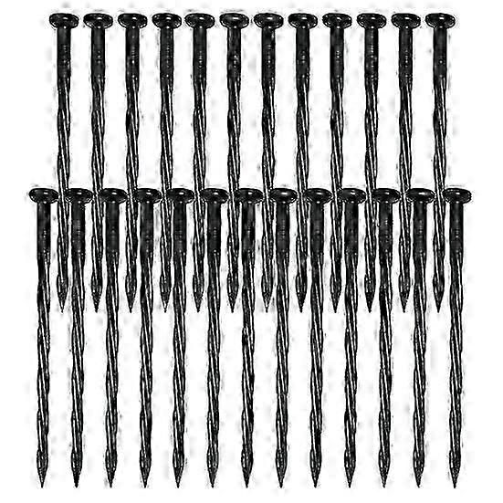 25Pcs Plastic Landscape Spikes Rustproof High Strength Reusable Not Easily Deformed Garden Spiral Ground Nails