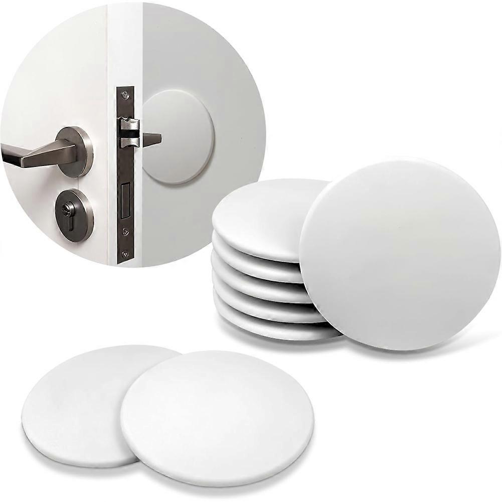 Door Stopper - 3.14" White Door Stoppers for Wall (8 Pack),Wall Protector & Shock-Absorbent Protectors From Door Knobs