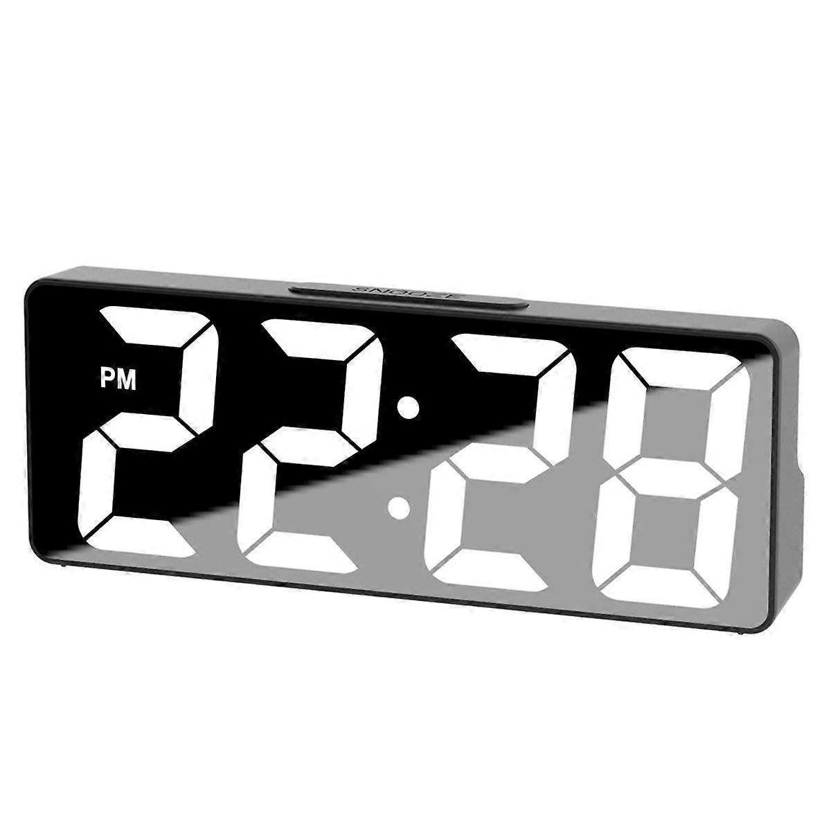 Digital Clock LED Alarm Clock Electronic Desktop Clock with Temperature Display Adjustable Brightne