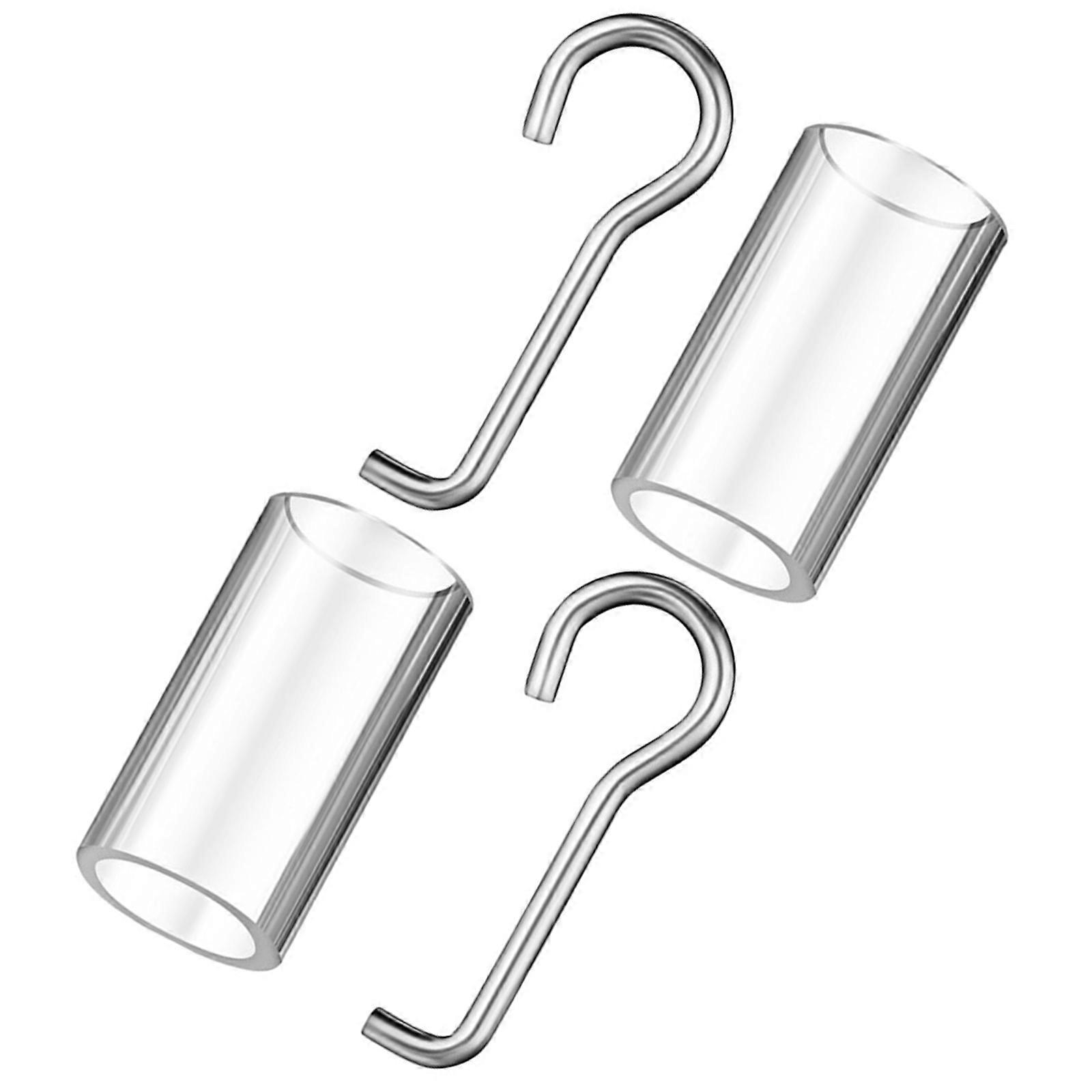 2 Set Tilt Wand Wire and Sleeve Collar for Horizontal Mini Blinds Wand Replacement with Hook Window Blind Repair Parts Multicolor