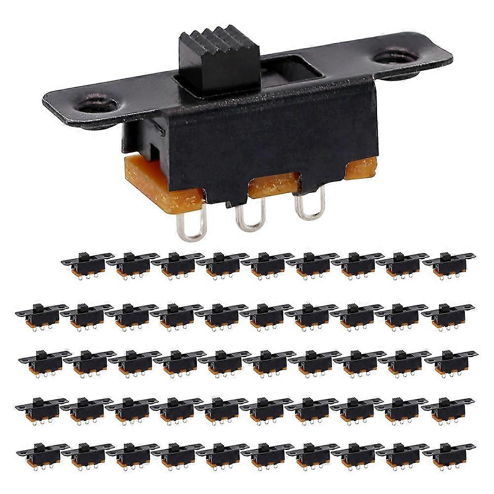 Slide Switch Panel Mount 3 Solder Lug Pin on/Off 2 Position 50Pcs