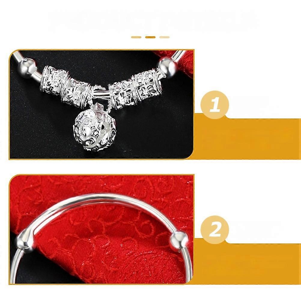 Bangle Bracelet Silver Cuff Bracelet Shower Gift For Infants 1Pack