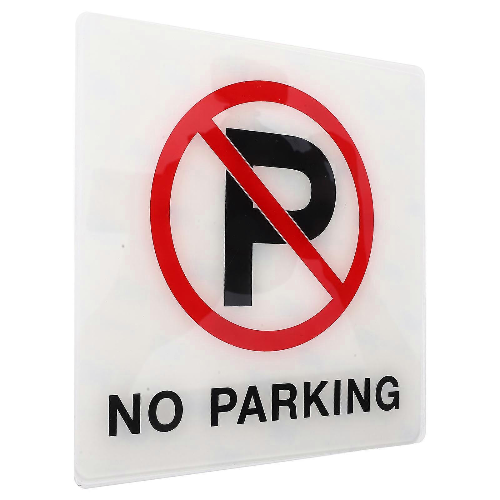 Acrylic No Parking Warning Sign for Roads 4Pcs Multi-Color Signs